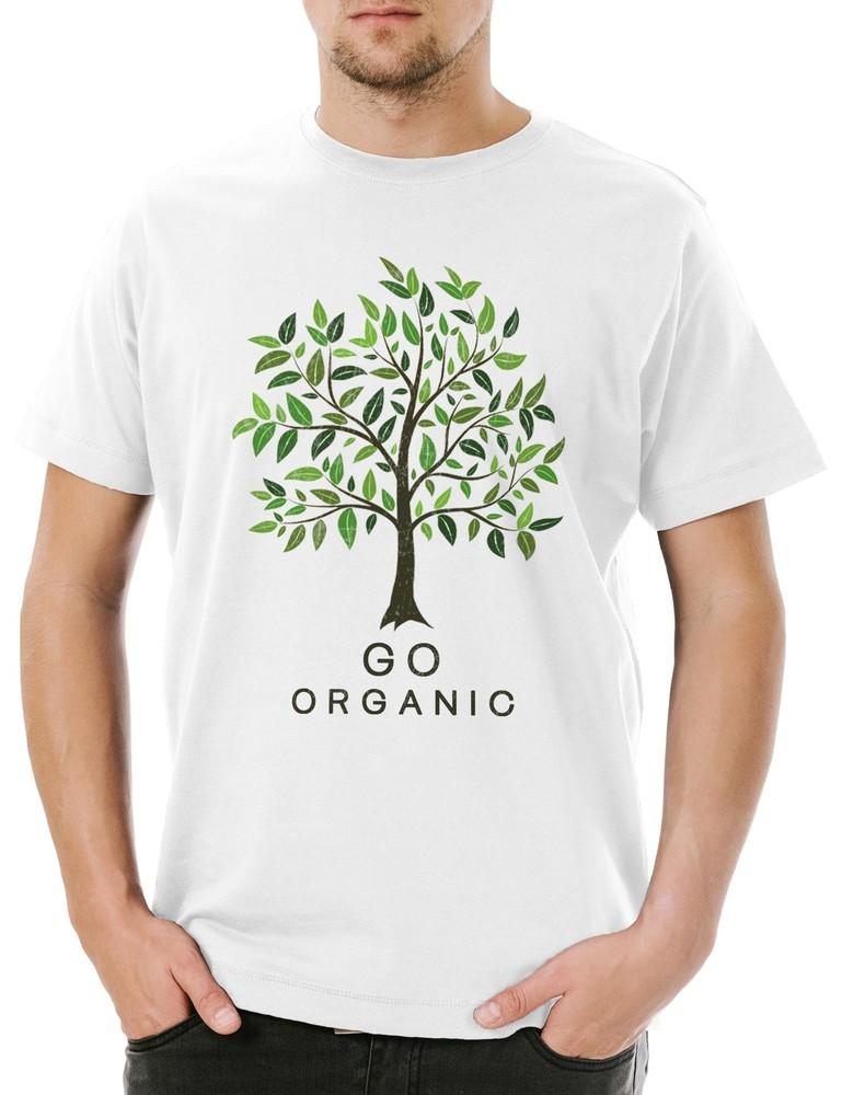 Go Organic Tree Herren T-Shirt Bio Vegan Vegetarier Organisch Speziesismus