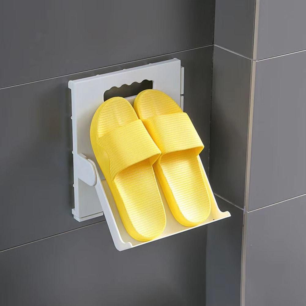 stackable Vertical Shoe Rack Wall Mounted Plastic Sundries Organizer  Bathroom