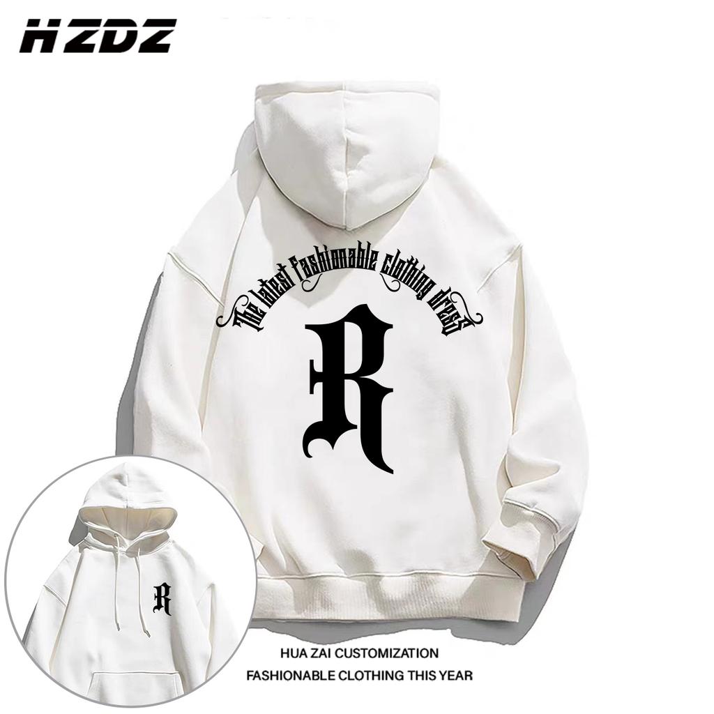 Autumn and winter men's hooded sweatshirt oversize niche high-quality printing street fashion casual sports long-sleeved pullove