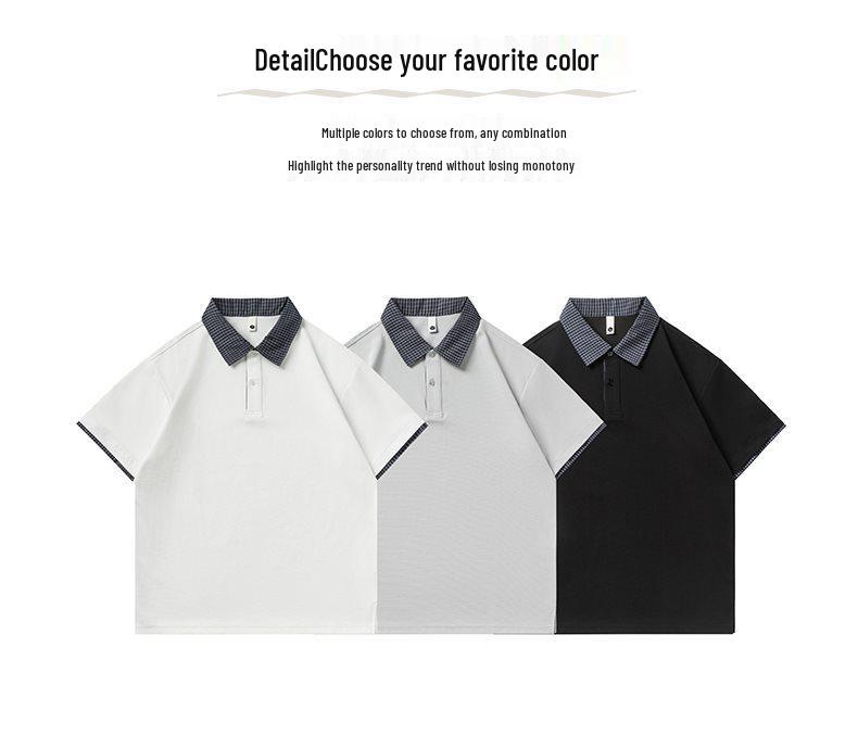Trendy Summer 2026 Japanese-Style Loose Fit Polo T-Shirt for Men