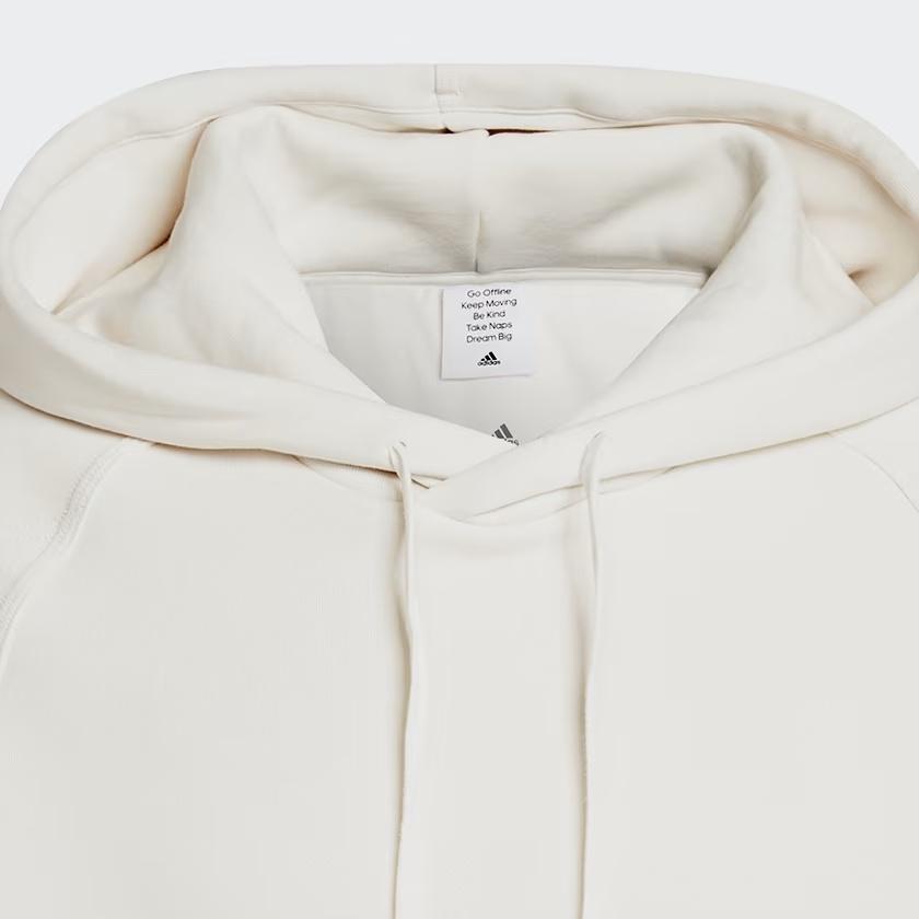 adidas Lounge Fleece Hoodie 'Chalk White' Men's IA9343