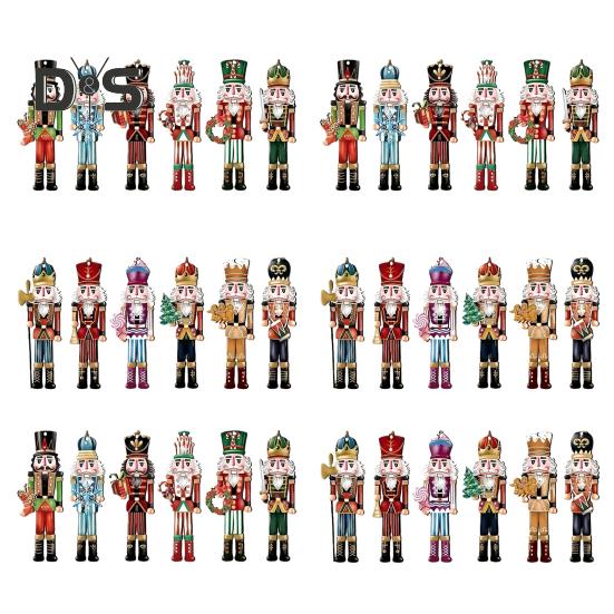 Nutcracker Soldier Pendant Wooden Nutcracker Hanging Ornament Painted Festive Decoration for Christmas Tree New Year Gifts Party Decor