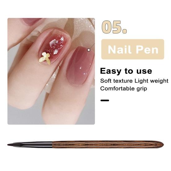 Sandalwood Nail Art Pen Vytvářejte úžasné květinové vzory Ekologické lehké tělové UV manikúrové pero
