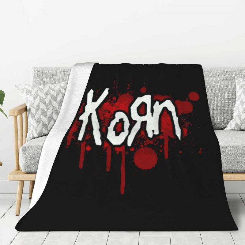 Custom Korns Alternative Metal Rock Band Blanket 3D Print Soft Flannel Fleece Warm Throw Blankets for Office Bedroom Couch Quilt