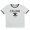 Celine Triomphe T-Shirt White Women's Size S Model 2X872671Q