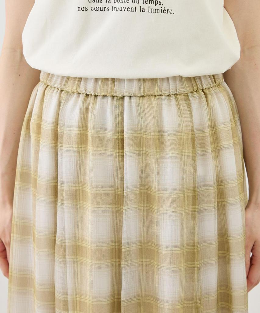 Rope Picnic Sheer Check Skirt for Women GDC16190 Chromine MT (01)