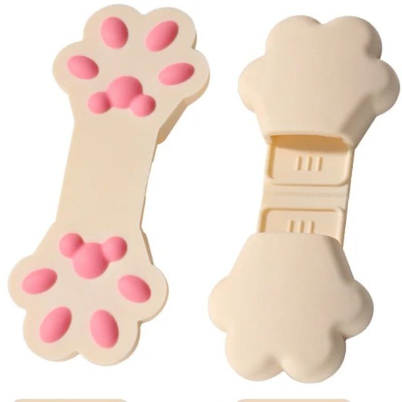 

2pcs Silicone Cat Claw Food Clips Creative Food Tongs Snack Clips Finger Cots Kitchen Supplies