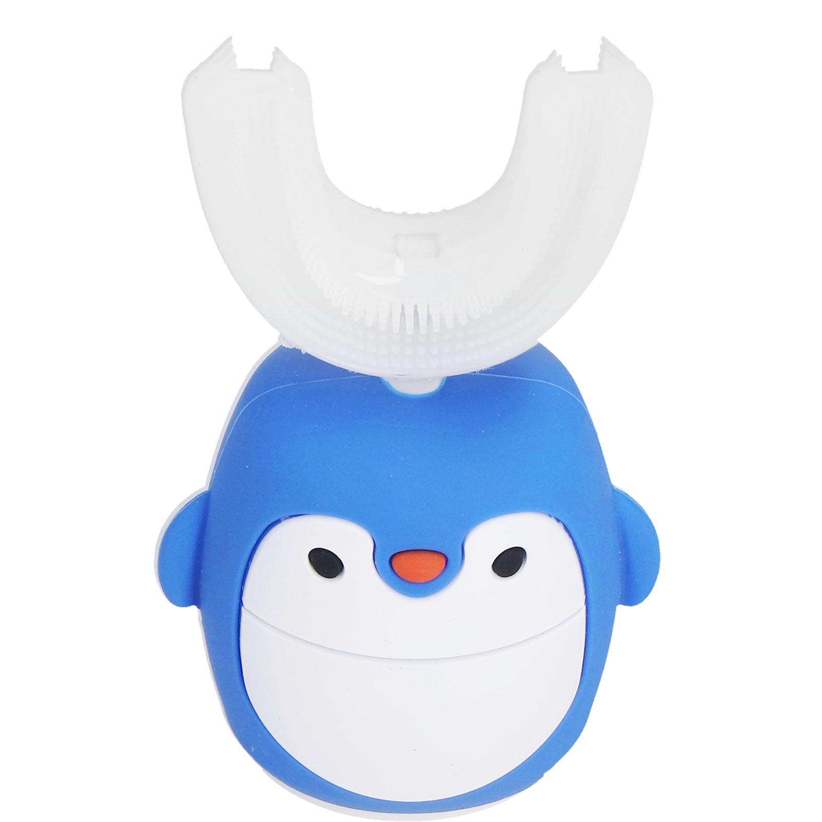 

Детская мультяшная электрическая зубная щетка, милая чистящая зубная щетка в форме буквы U, средство для ухода за полостью рта(синий ) синий