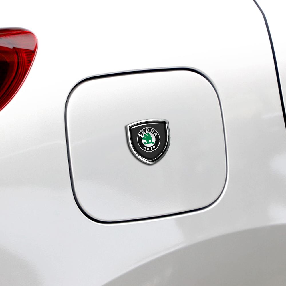 Car Styling 3D Meta Auto Door Shield Emblem Car Body Badge Sticker for Skoda Octavia MK2 MK1 2 3 A5 A7 A8 Fabia Karoq Superb Rapid Kamiq
