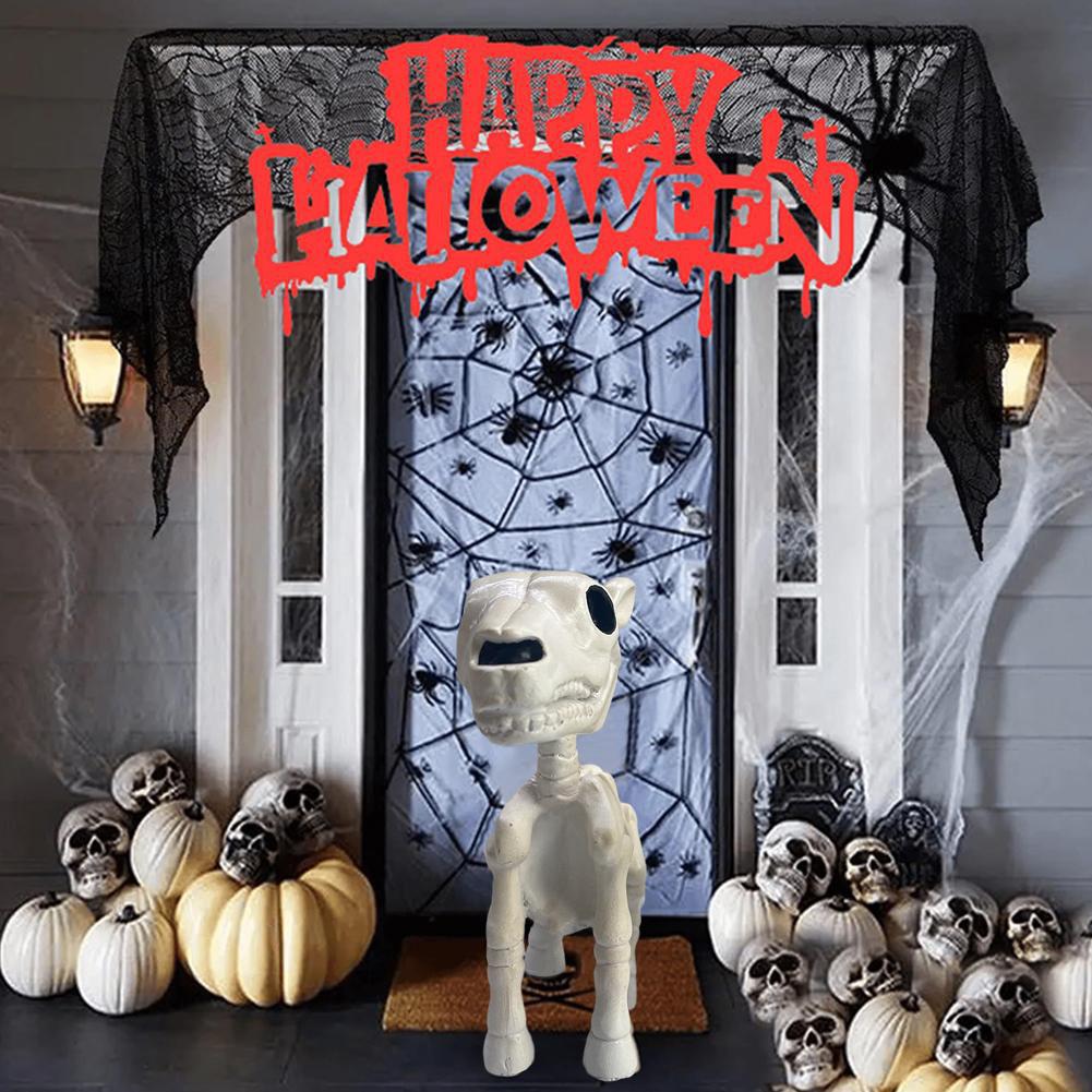 Halloween Skelett Skulptur Tier Skelett Skelett Für Halloween Außen Innen Dekoration Menschliche Form Hund Party Gruselige Requisiten