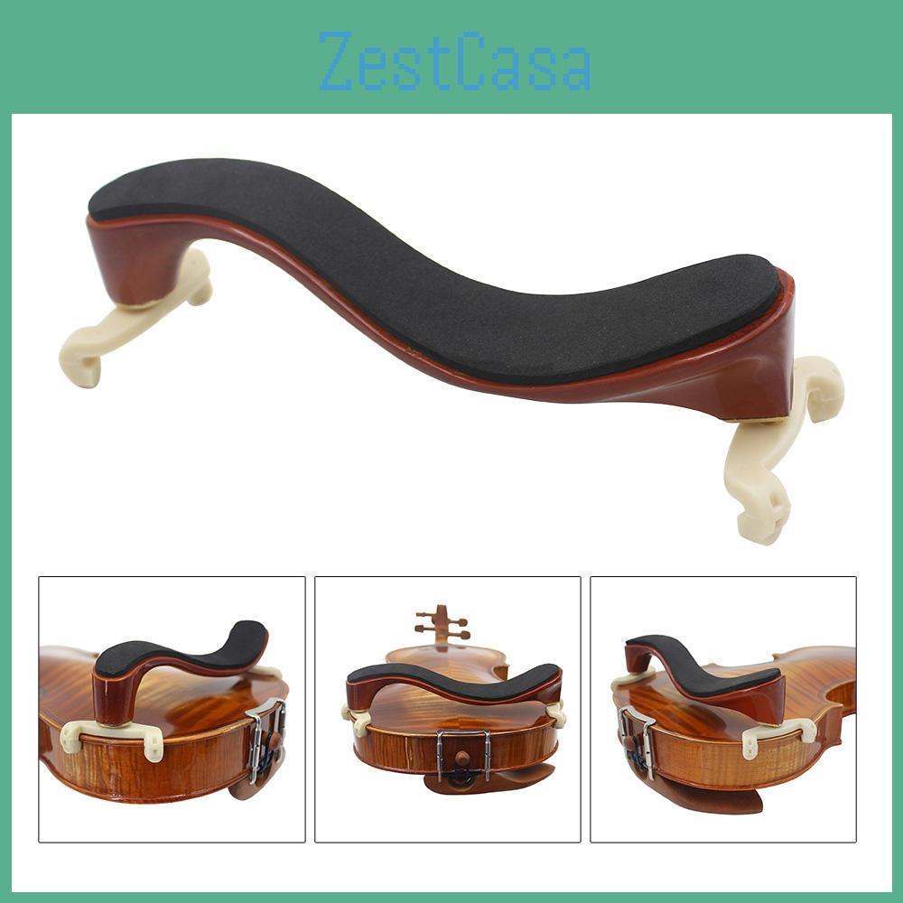 Ammoon Violin Shoulder Rest Maple Wood For 34 44 Violin Fiddle With Cleaning Cloth
