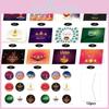 Conjunto de Cartões de Saudação para o Festival Diwali com Envelopes e Adesivos para Decoração de Casa