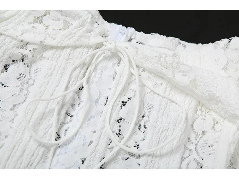 Elegant One-Shoulder Lace Bandeau Dress for Women