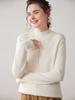 Women's Urban Casual Cashmere Sweater - Half-High Neck, Long Sleeve, Thick, Solid Color, Autumn/Winter Pullover Base Layer.