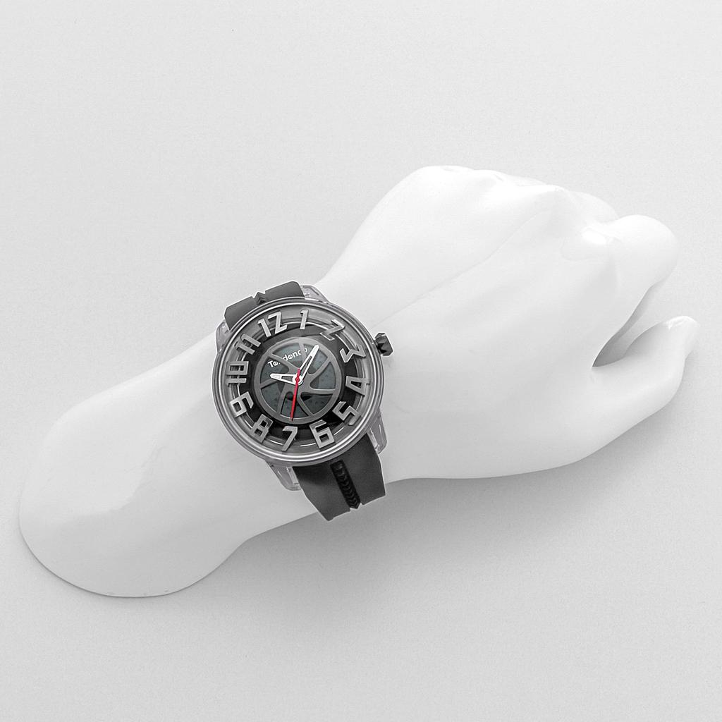 King Dome Black Mineral [Tendence] Watch, Dial, Polyamide, Glass, Quartz, 50mm, Men's [Used]