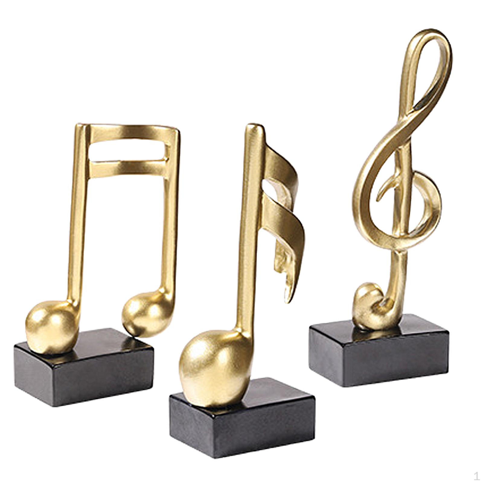 

Music Note Figurine Musical Symbol Decoration Desktop Resin Home Ornament