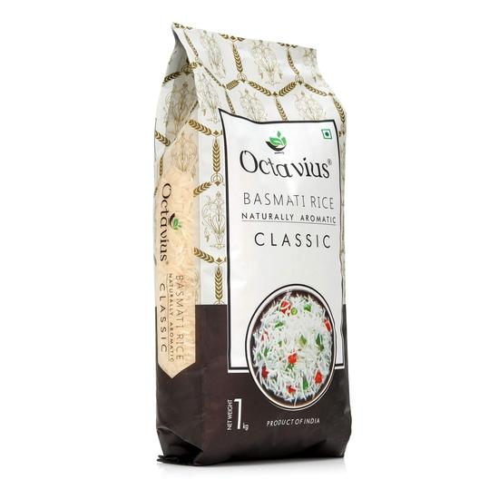 Octavius Classic Basmati-Reis | Langer Duftender Nicht-Klebender Basmati-Reis - 1 kg (2)