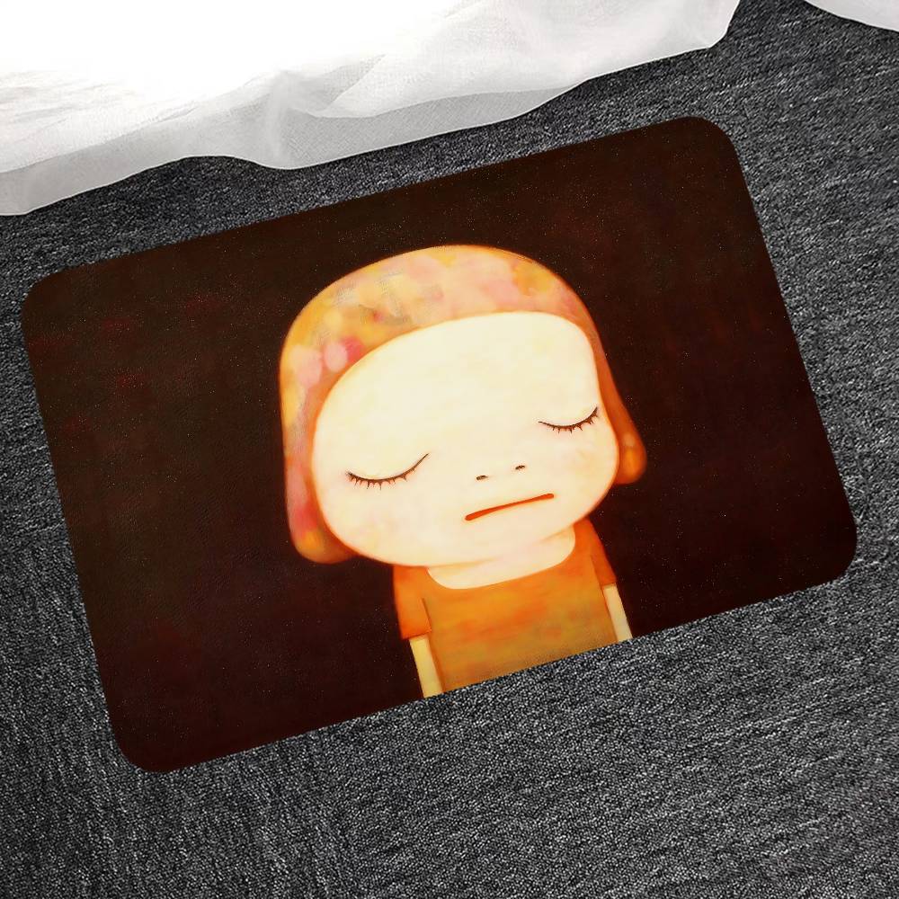 Yoshitomo Nara Floor Mat Retro Multiple Choice Living Room Kitchen Rug Non-Slip Modern Home Decor