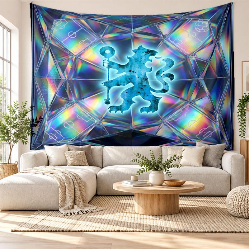 Chelsea FC Wall Tapestry, Soft Fabric Wall Hanging, Decorative Backdrop For Bedroom Home Wall Art