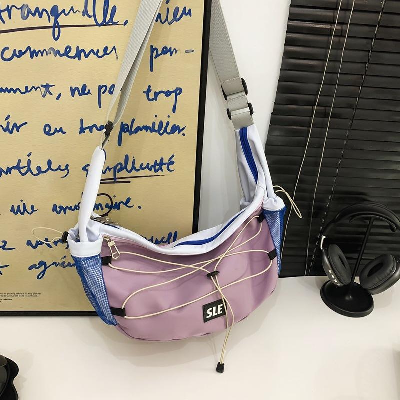 Crossbody bag men's leisure large-capacity simple college student backpack men's and women's outdoor leisure shoulder women's simple fashion bag