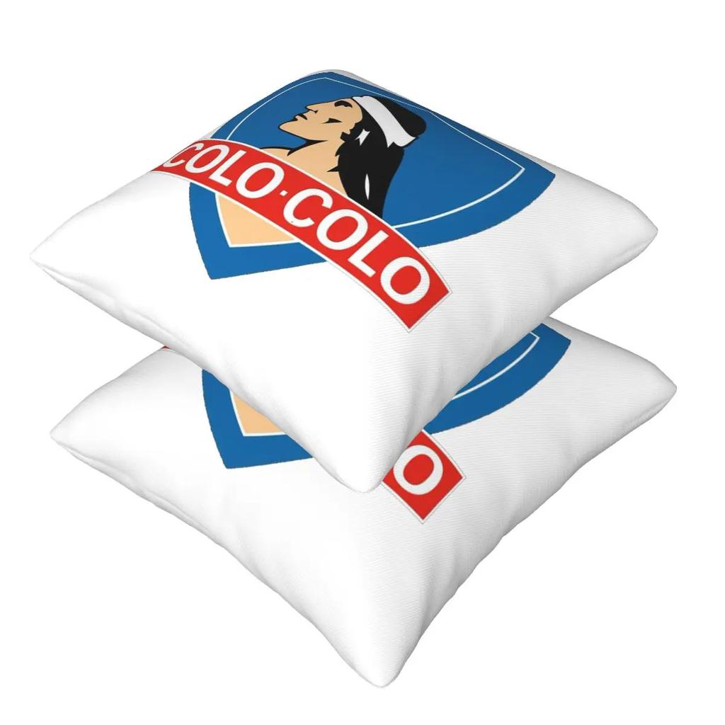 Social Y Deportivo Colo-Colo 2 Pcs Square Pillowcase Pillow Cover Cushion Zip Decorative Comfort Throw Pillow For Home Car