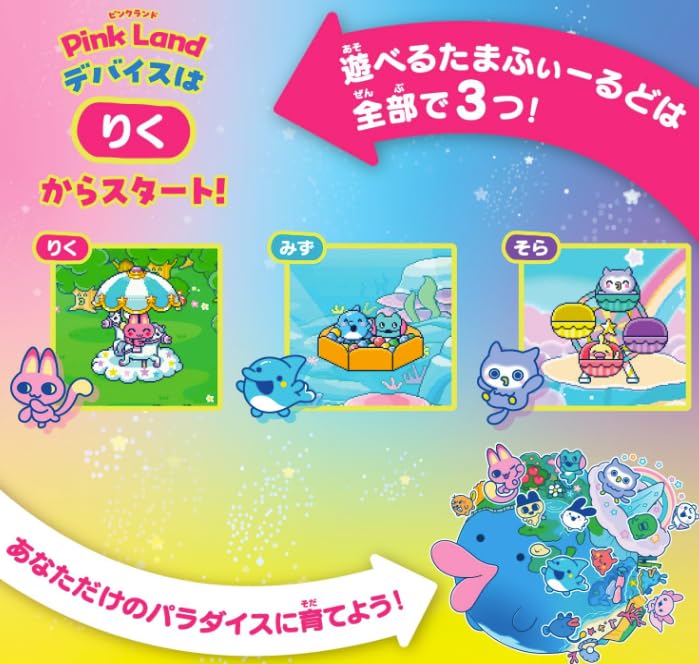 Tamagotchi Paradise Pink Land Pink Riku Winner of the Japan Toy Awards 2025 Digital Category Grand Prize -