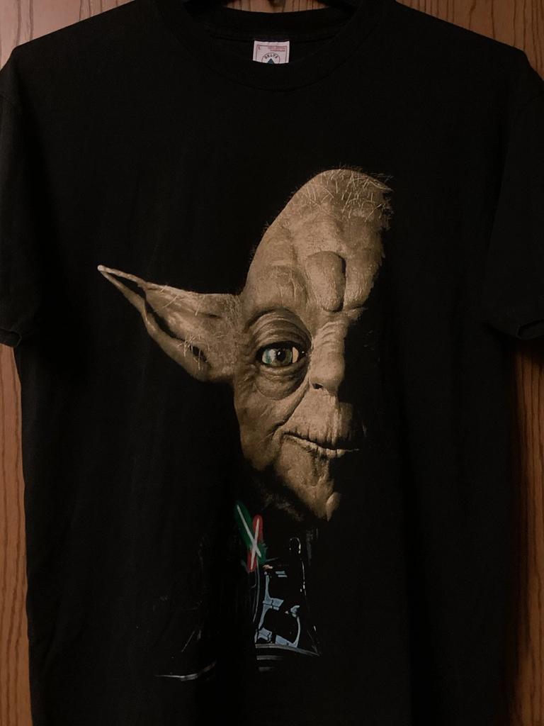 Star Wars - “Return Of The Jedi” - ‘Yoda’ - 1995/Black/Single Stitch/2 Sided/L