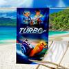 proof beach towel with a Turbo pattern - soft,absorbent,quick-drying,machine washable - perfect for swimming,camping,bathing