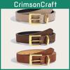Women Fashion Pu Leather Belt With Metallic Buckle For Casual And Office Wear