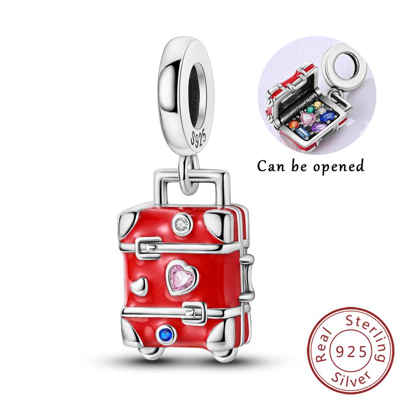 Original Charms Beads Pendant Copper Red Polka Dot Doll Charms Fit Bracelet Necklace Pendant For Women Jewelry Gift