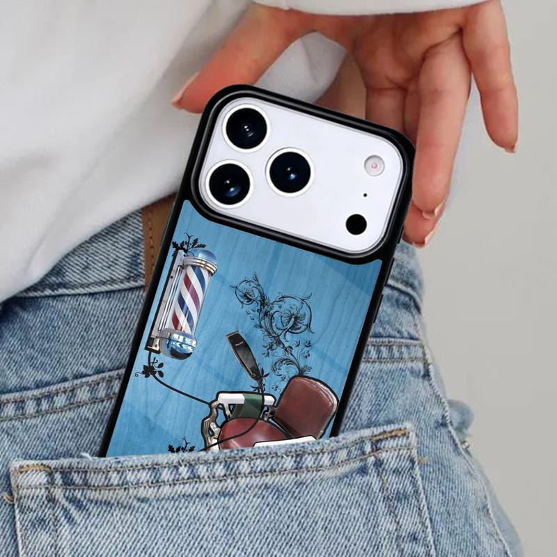barber Hair shop Phone Case for iPhone 16e 15 14 13 12 17 Pro Max Plus Air 17pro Cover Coque