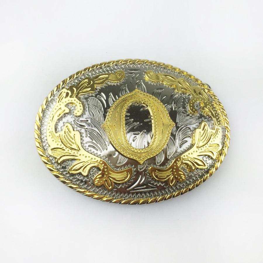 White Gold Inlay N Letter Belt Buckle – Fashionable Leather Card Buckle