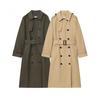 European and American style, new women's clothing, fashionable, versatile, cross-border comfortable lapel waterproof double placket trench coat