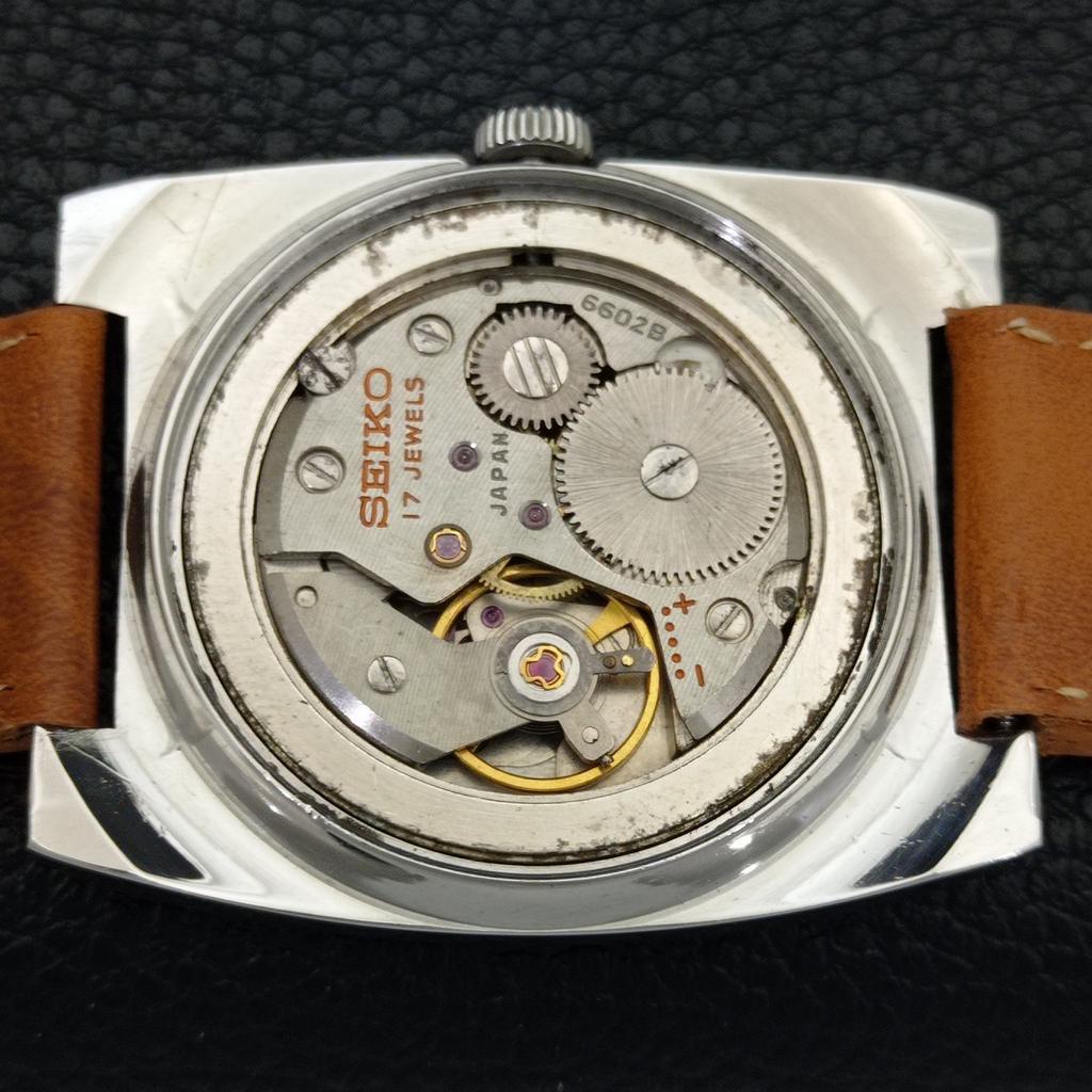 VINTAGE SEIKO HAND-WINDING JAPAN 6602B MENS ORIGINAL DIAL WATCH A702313-5