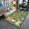 Floral Carpet with Inspirational Quote, Butterfly, and Bird Design Suitable for Use As an Anti-slip for Living Room Bedroom Sofas