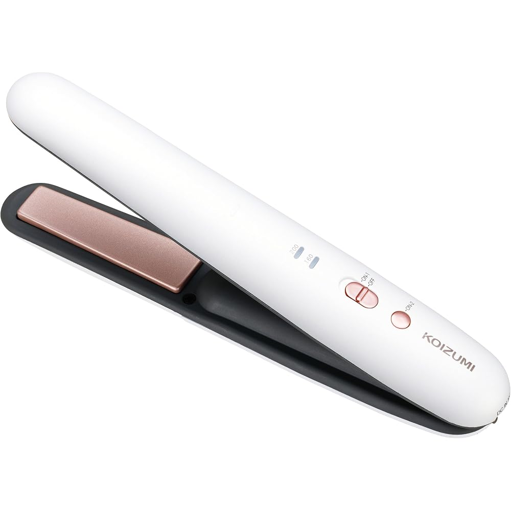 Koizumi Cordless Straight Iron White KHS-8640/W, Lightweight, Quick Heat-Up, Ceramic Plates
