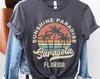 Sarasota Shirt Florida Souvenir Tee, Palm Tree Retro Sunset Shirt, Sarasota Beach Gift Florida Matching Family Group Travel Shirts
