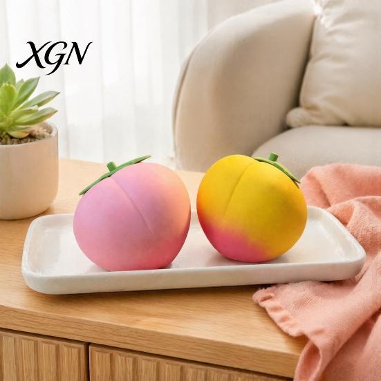 Anxiety Relief Toy Giant Peach Stress Toy, Realistic Large Squeeze TPR Ball Simulated Fruit Sensory Desk for Adults & Kids