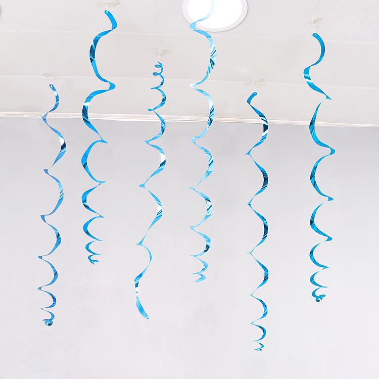 Festival & Birthday Swirl Ceiling Decorations: Hanging PVC Ornament for Windows, Corridors, and More.