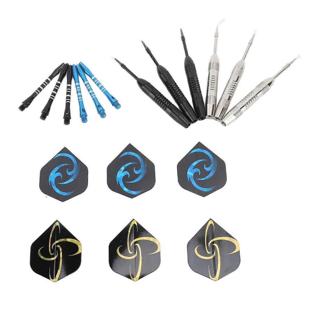 Dart Set Professional Knurled Fluted Design Dart Body Steel Tip Dart Set for Party Game Home