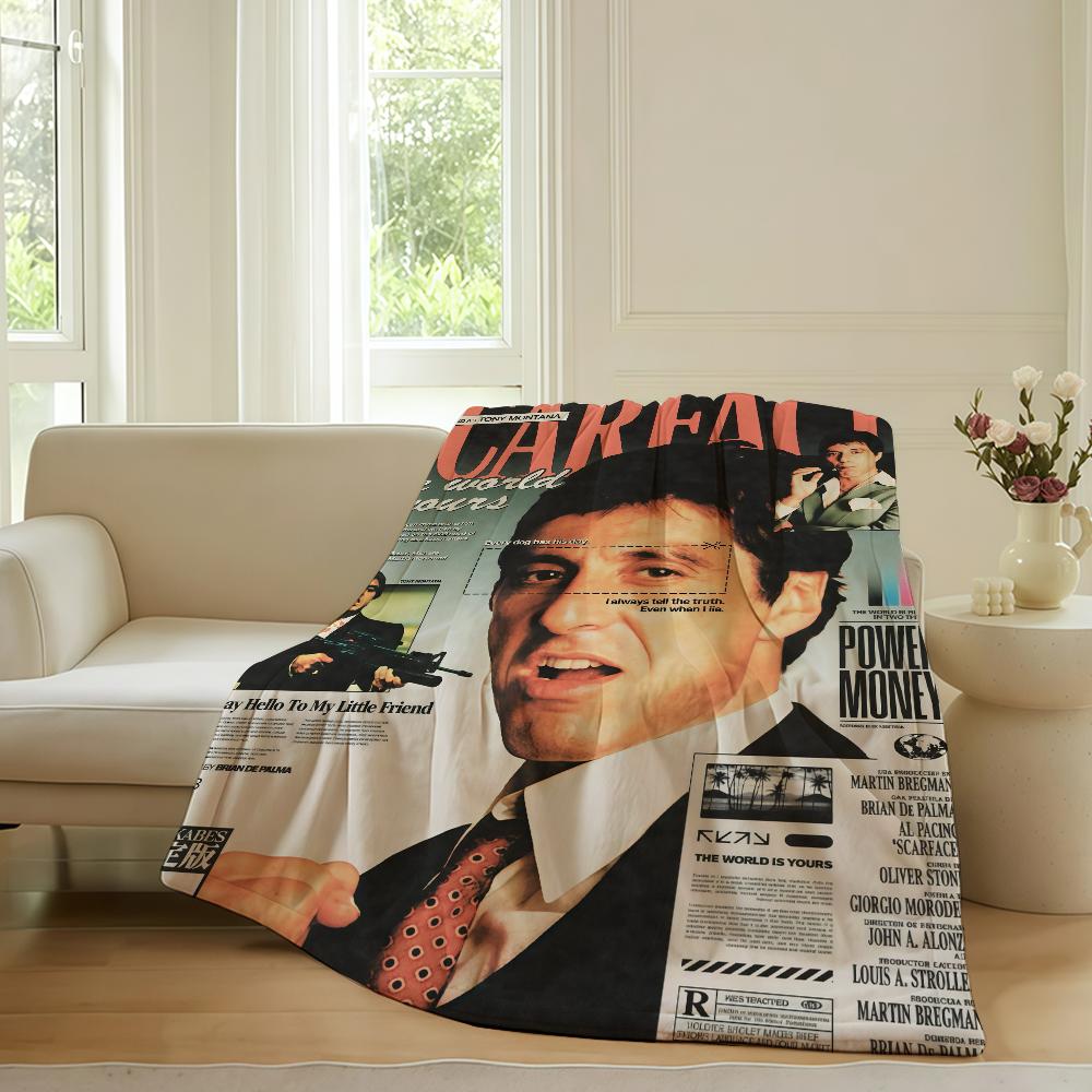 Horror movie S-Scarface Blanket For Sofa Office Bed Plane Travel Sleep Read Relax Camping Soft And Warm