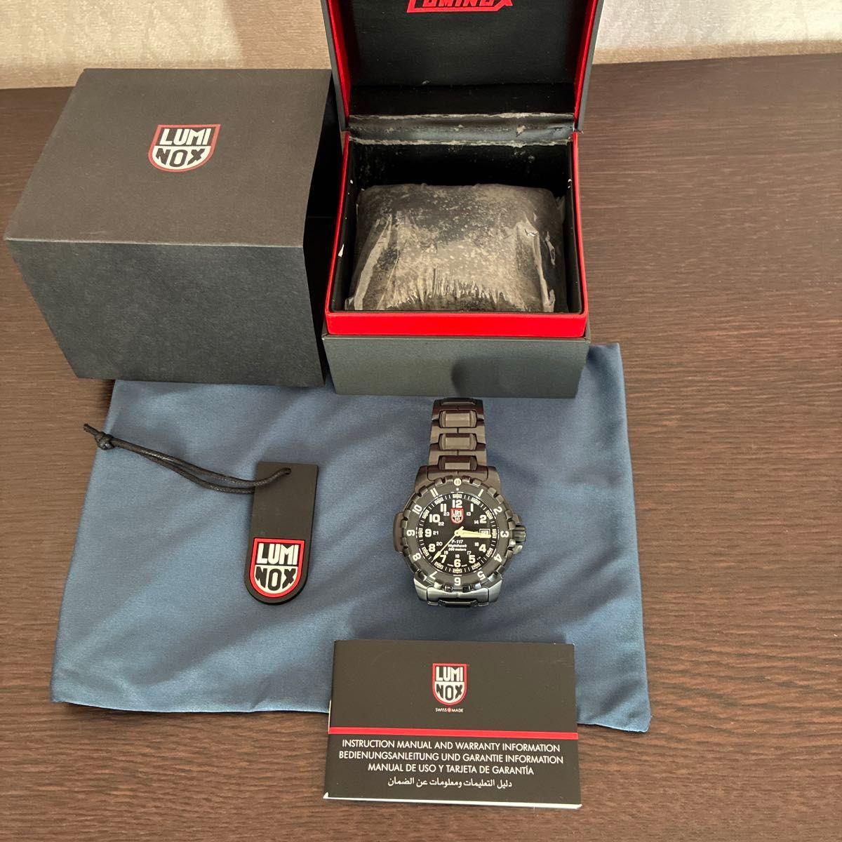 Used Luminox LUMINOX Military 6402 F-117 Nighthawk Watch Metal Luminox Battery replaced Operation confirmed