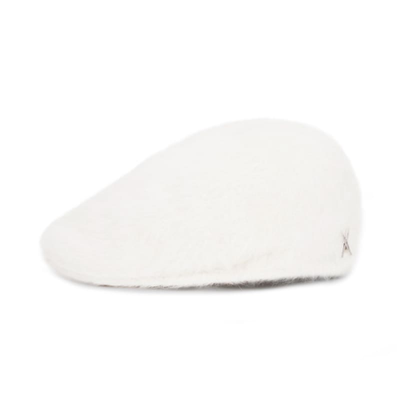 VARZAR VA Studded Angora Hunting Cap Ivory
