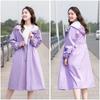Women's Long Full-Body Windbreaker Raincoat Poncho - Single-Person, Split Type