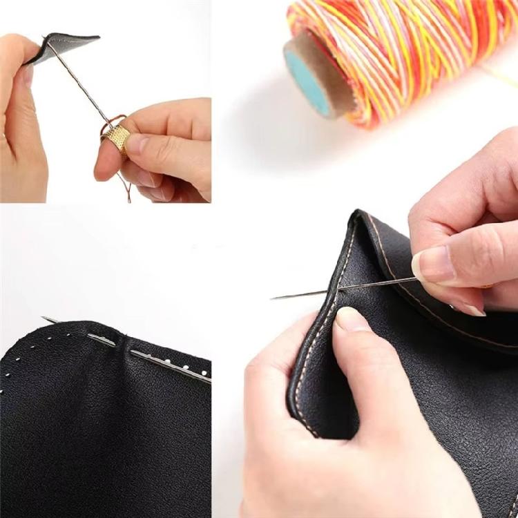 Multifunctional Sewing Tool Set Inlcudes 30 Sewing Needle Metal Thimble Needle Threading Aid for Home Tailoring Project