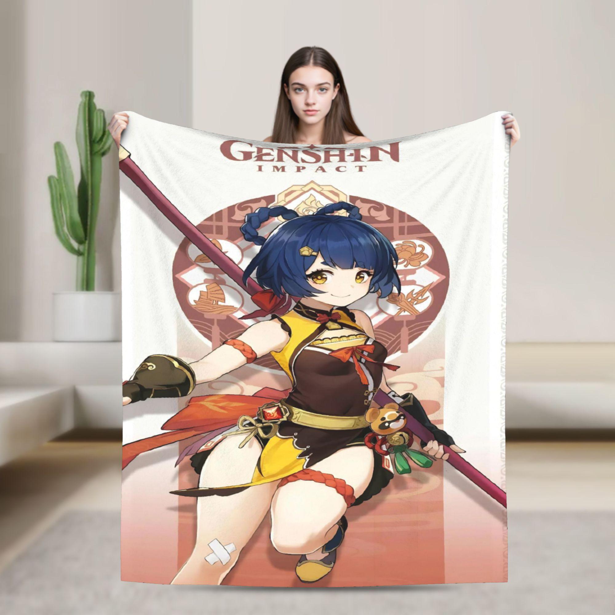 

Genshin Impact Diluc Game Blankets Travel Office Flannel Bedding Throws For Bedroom Super Soft Design Quality Bedspread Gift 75cmx90cm