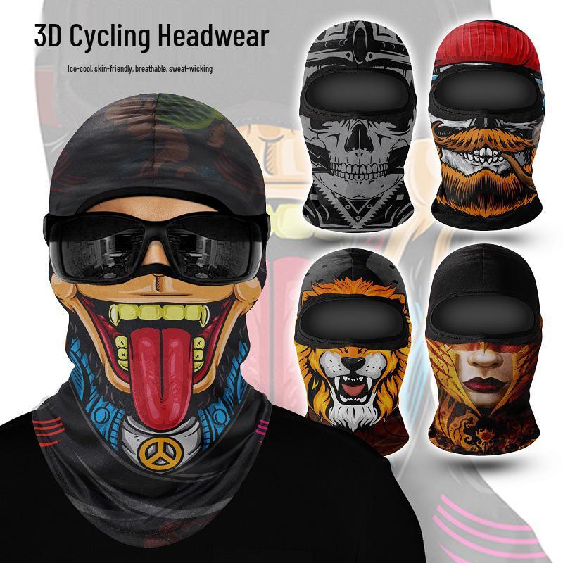 Unisex Ice Silk Breathable Motorcycle Face Mask for Summer Riding & Sun Protection