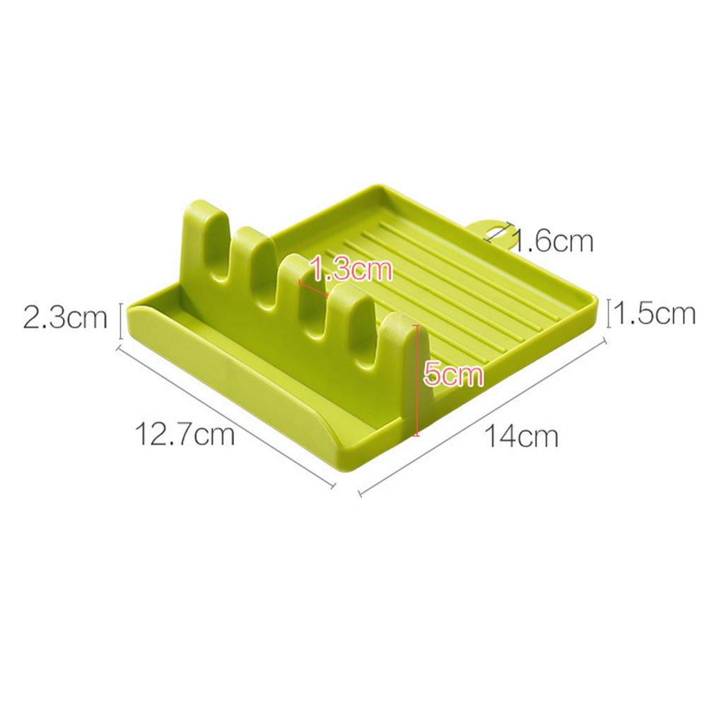 Utensil Spoon Rest Versatile Space Saving Spatula Ladle Pot Lid Holder Stand Rack for Kitchen Stove Top