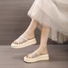 Mesh One-word Mop Muffin Thick-soled Comfortable Cool Slippers Spring and Summer Women's Shoes New Casual Versatile Slippers