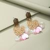 Elegant Alloy Heartshaped Earrings With Multilayer Tassels Women For